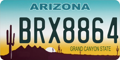 AZ license plate BRX8864