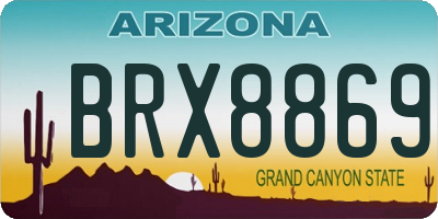 AZ license plate BRX8869