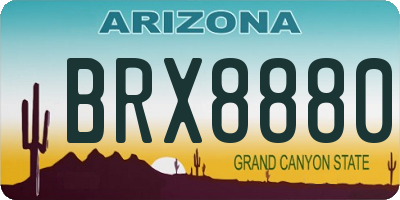 AZ license plate BRX8880