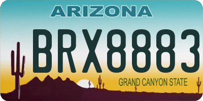 AZ license plate BRX8883