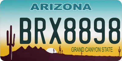 AZ license plate BRX8898