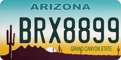 AZ license plate BRX8899