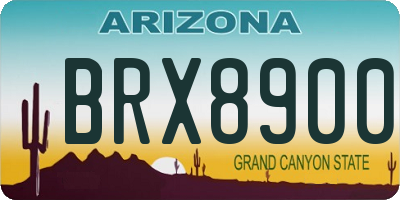 AZ license plate BRX8900