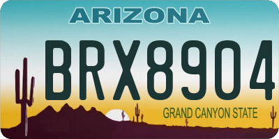 AZ license plate BRX8904