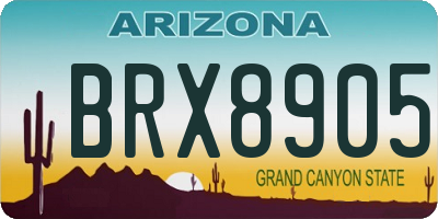 AZ license plate BRX8905