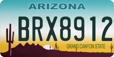AZ license plate BRX8912