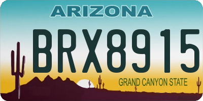 AZ license plate BRX8915