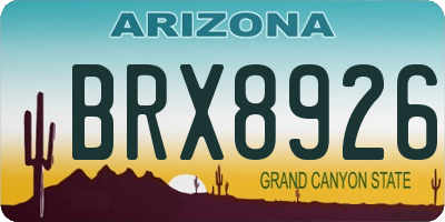 AZ license plate BRX8926