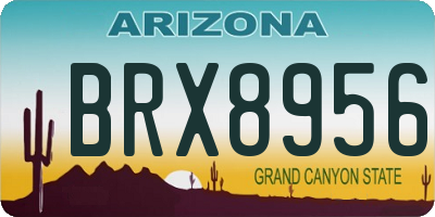 AZ license plate BRX8956