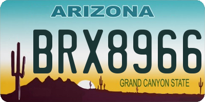 AZ license plate BRX8966