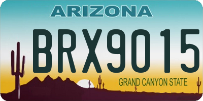 AZ license plate BRX9015
