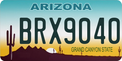 AZ license plate BRX9040