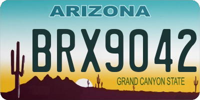 AZ license plate BRX9042