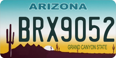 AZ license plate BRX9052