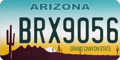 AZ license plate BRX9056