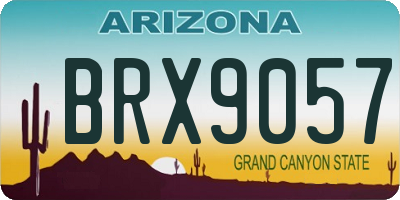 AZ license plate BRX9057