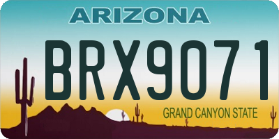 AZ license plate BRX9071