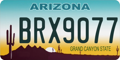 AZ license plate BRX9077