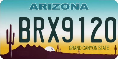 AZ license plate BRX9120