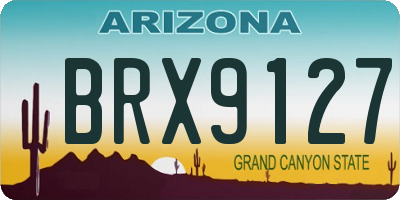AZ license plate BRX9127