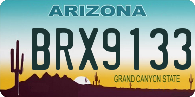 AZ license plate BRX9133