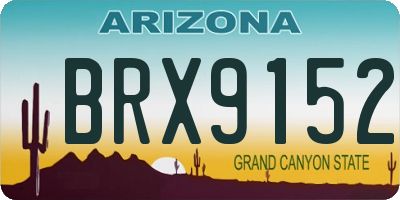 AZ license plate BRX9152