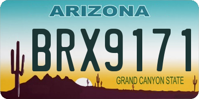 AZ license plate BRX9171