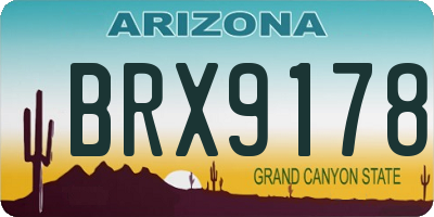 AZ license plate BRX9178