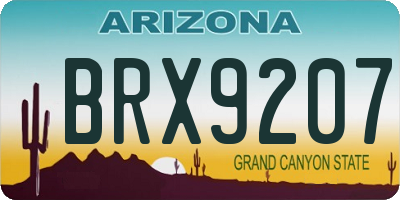 AZ license plate BRX9207