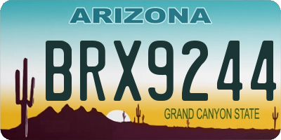 AZ license plate BRX9244