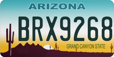 AZ license plate BRX9268