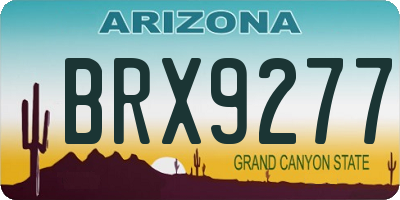 AZ license plate BRX9277