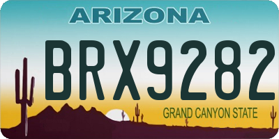 AZ license plate BRX9282