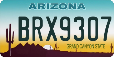 AZ license plate BRX9307