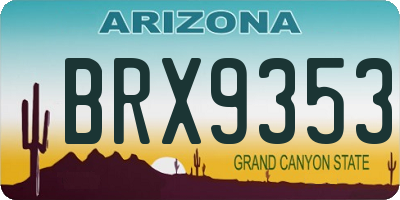 AZ license plate BRX9353