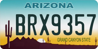 AZ license plate BRX9357
