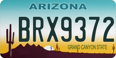 AZ license plate BRX9372
