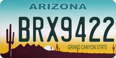 AZ license plate BRX9422
