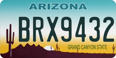 AZ license plate BRX9432