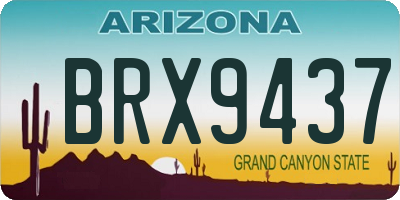 AZ license plate BRX9437