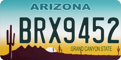AZ license plate BRX9452