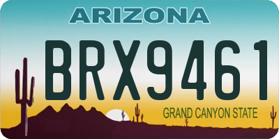AZ license plate BRX9461