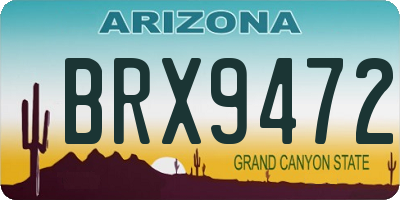 AZ license plate BRX9472