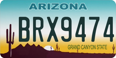 AZ license plate BRX9474