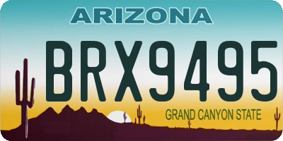 AZ license plate BRX9495