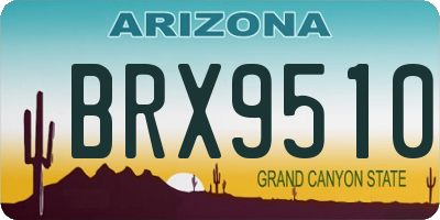 AZ license plate BRX9510