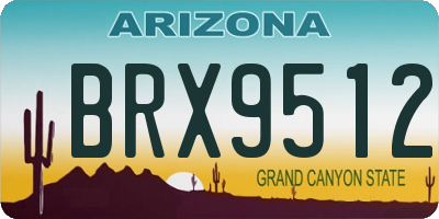 AZ license plate BRX9512