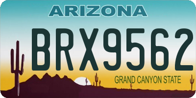 AZ license plate BRX9562
