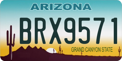 AZ license plate BRX9571