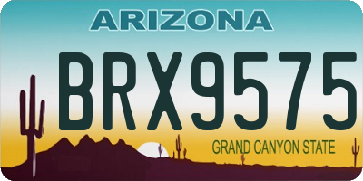 AZ license plate BRX9575